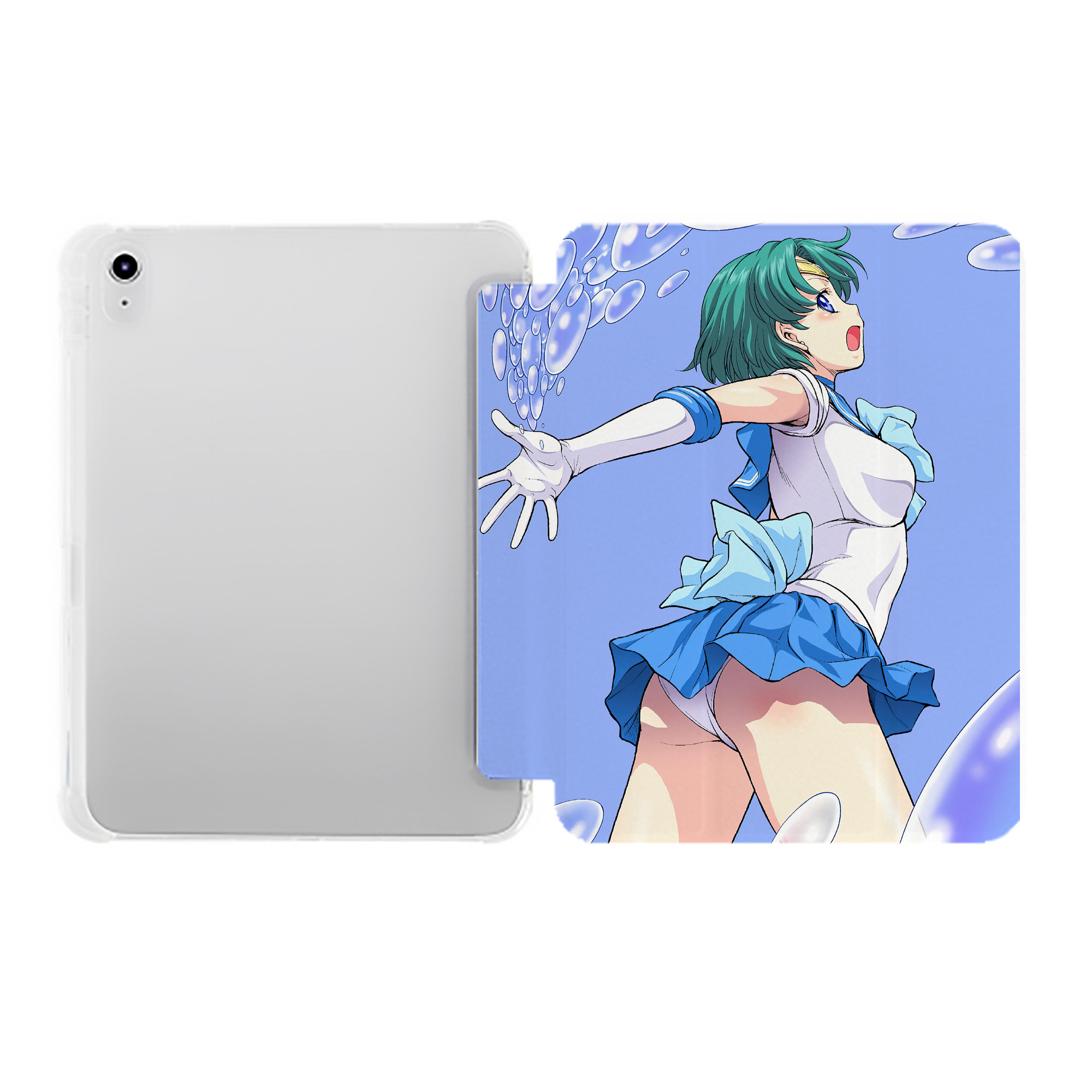 （画像用） 美少女戦士セーラームーン Sailor Moon IPad ケース ペン収納付き 三つ折りスタンド PUレザー×シリコン 対応機種9.5/10.5/10.9インチ